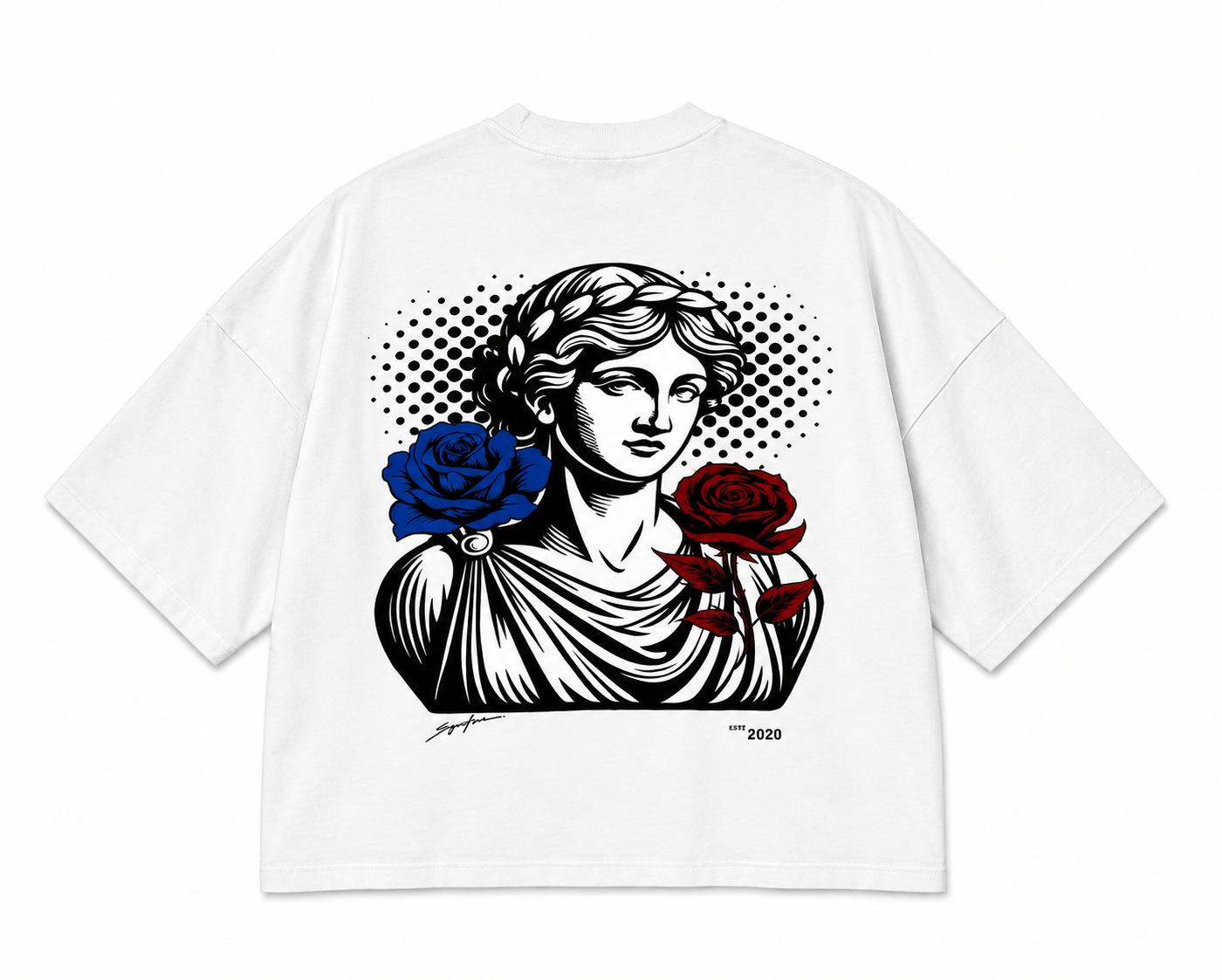 Blue Mercy Unisex Drop Shoulder Crop T-Shirt