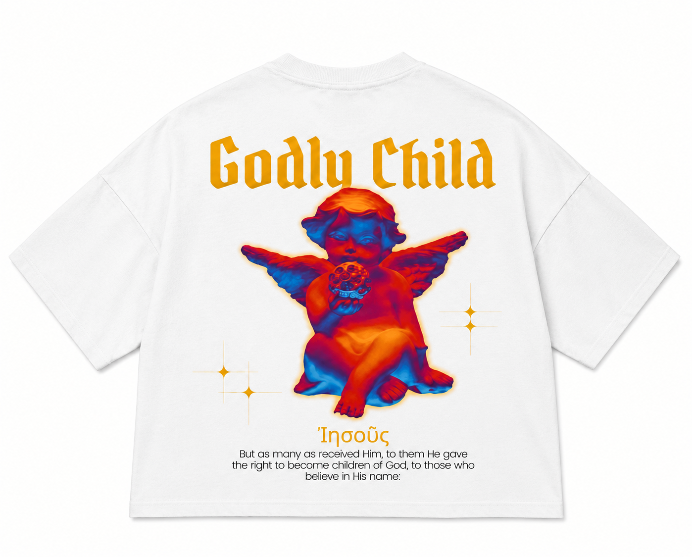 Godly Child Unisex Drop Shoulder Crop T-Shirt