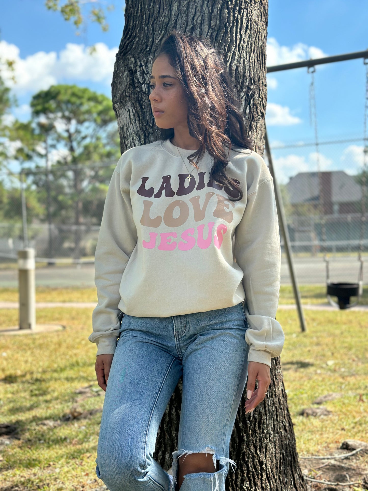 Ladies Love Jesus Crew Neck