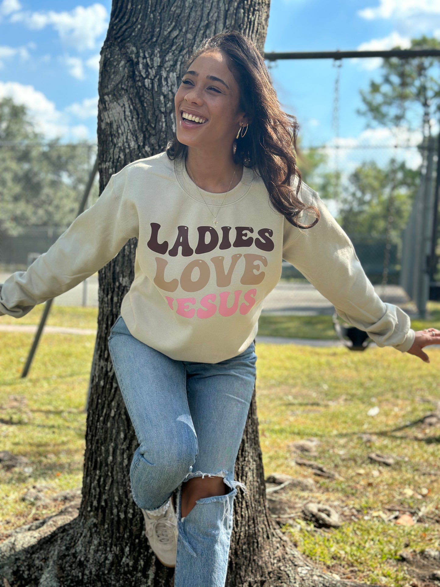 Ladies Love Jesus Crew Neck